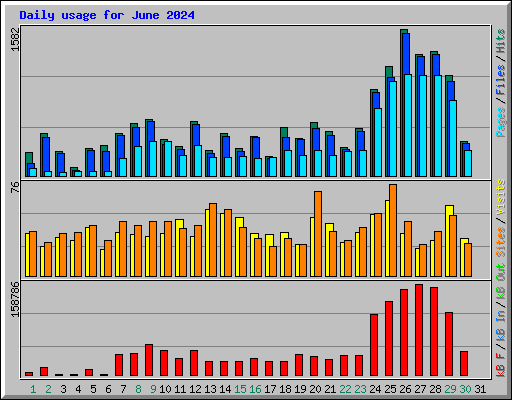 Daily usage for June 2024