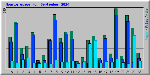 Hourly usage for September 2024