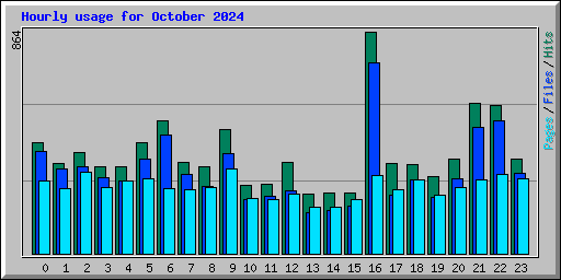 Hourly usage for October 2024